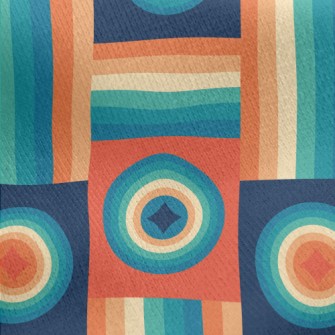 Psychedelic Lines Round Shape Jersey Backed Fleece