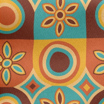 Flower Shaped Oval Square Jersey Backed Fleece