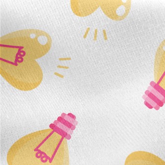 Love Light Bulb Jersey Backed Fleece