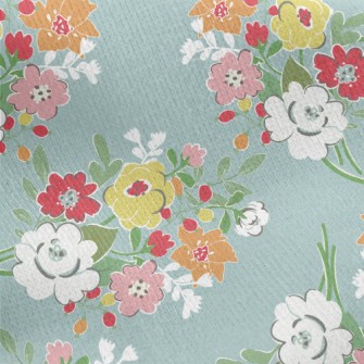 Elegant Literary Flowers Jersey Backed Fleece