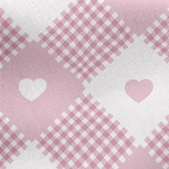 Plaid Interlaced Hearts Jersey Backed Fleece