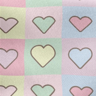 Pink Colored Hearts Jersey Backed Fleece