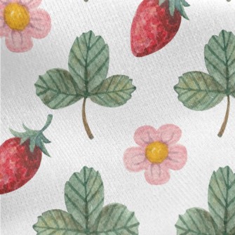 Plump Fruit Strawberry Jersey Backed Fleece