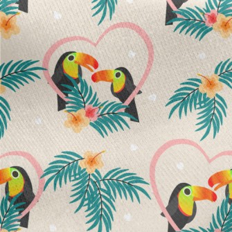 Toucan In Love Jersey Backed Fleece