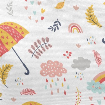 Cute Rainbow Rain Pongee