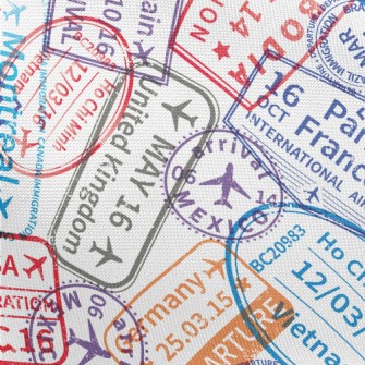 Postmarks Around The World Pongee