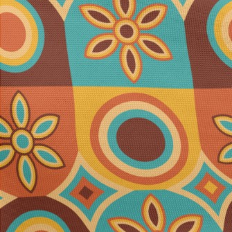 Flower Shaped Oval Square Pongee