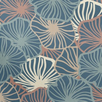 Psychedelic Lines Leaves Pongee