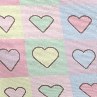 Pink Colored Hearts Pongee