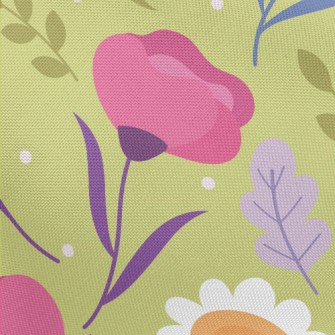 Lively And Healthy Flowers Pongee