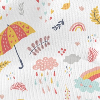Cute Rainbow Rain Stretch Jersey