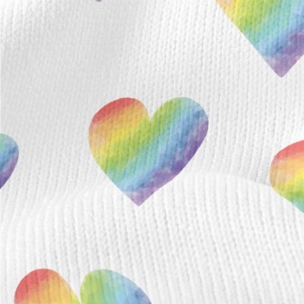 Gradient Smudged Hearts Stretch Jersey