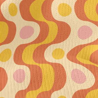 Strange Curved Dots Stretch Jersey