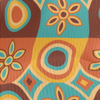 Flower Shaped Oval Square Stretch Jersey