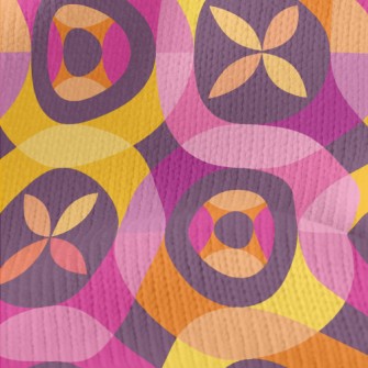 Circle Flower Shape Combinatio Stretch Jersey