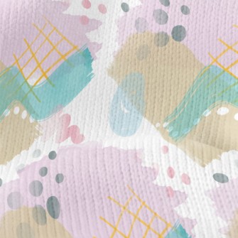 Abstract Line Dot Painting Stretch Jersey