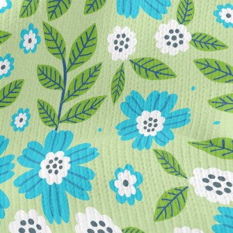 Cute Green Leafy Orchid Stretch Jersey