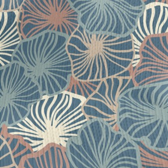 Psychedelic Lines Leaves Stretch Jersey