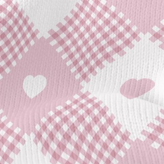 Plaid Interlaced Hearts Stretch Jersey