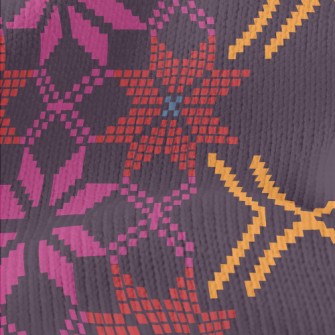 Ethnic Embroidery Patterns Stretch Jersey