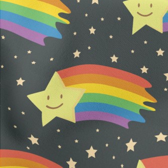 Cute Expression Shooting Star Lightweight Cotton Poplin