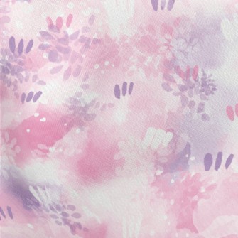 Brush Embellishment Abstract Lightweight Cotton Poplin