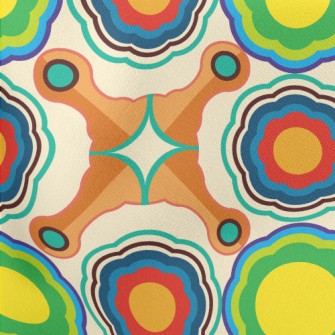 Psychedelic Kaleidoscope Of Fl Lightweight Cotton Poplin