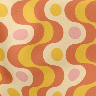 Strange Curved Dots Lightweight Cotton Poplin