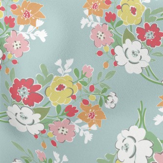 Elegant Literary Flowers Lightweight Cotton Poplin