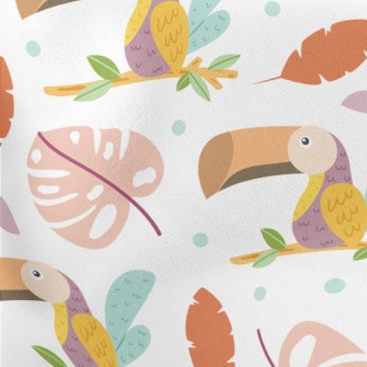 Pink Toucan Lightweight Cotton Poplin