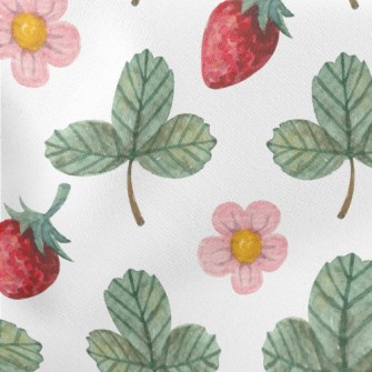 Plump Fruit Strawberry Lightweight Cotton Poplin