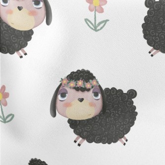 Helpless Curly Lamb Lightweight Cotton Poplin