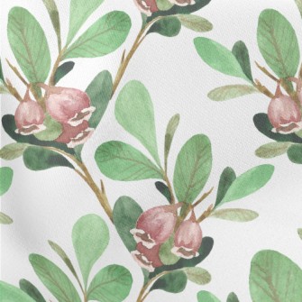 Watercolor Lily Of The Valley Lightweight Cotton Poplin