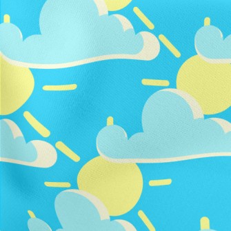 Cloudy And Sunny Day Lightweight Cotton Poplin