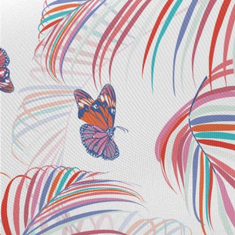 Beautiful Flying Butterfly Midweight Cotton Poplin