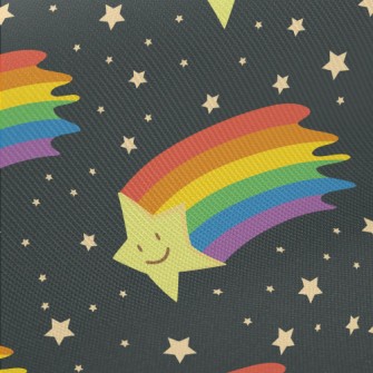 Cute Expression Shooting Star Midweight Cotton Poplin