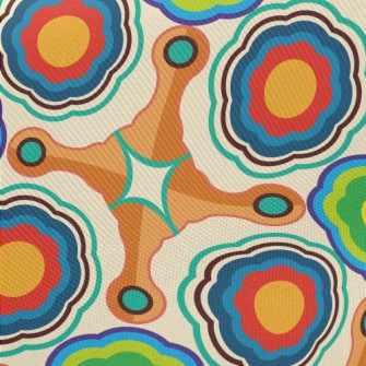 Psychedelic Kaleidoscope Of Fl Midweight Cotton Poplin