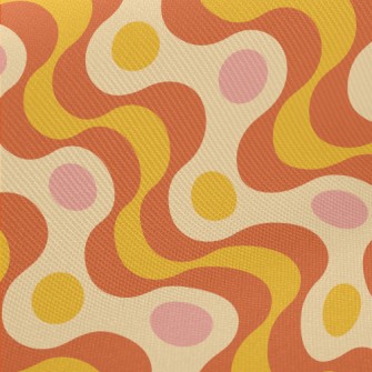 Strange Curved Dots Midweight Cotton Poplin