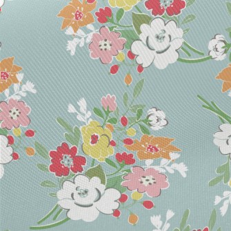 Elegant Literary Flowers Midweight Cotton Poplin