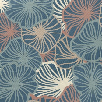 Psychedelic Lines Leaves Midweight Cotton Poplin