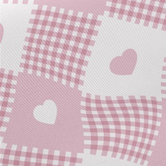 Plaid Interlaced Hearts Midweight Cotton Poplin