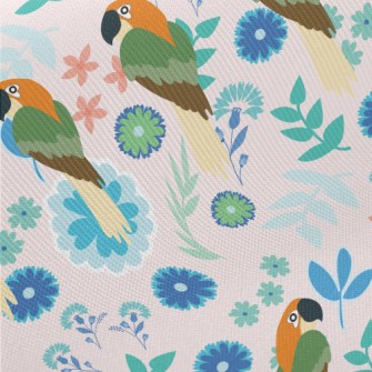 Mysterious Flower Parrot Midweight Cotton Poplin