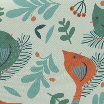 Cute Pointed Bird Midweight Cotton Poplin