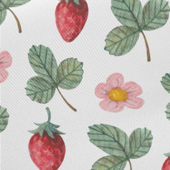 Plump Fruit Strawberry Midweight Cotton Poplin