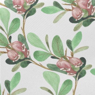 Watercolor Lily Of The Valley Midweight Cotton Poplin