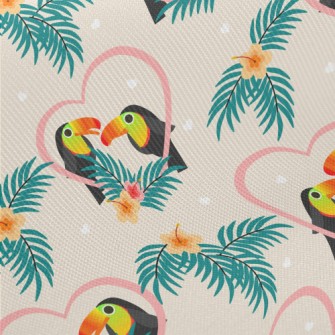 Toucan In Love Midweight Cotton Poplin