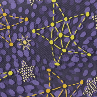 Dotted Lines Connect Stars Midweight Cotton Poplin