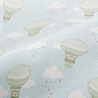 Hedgehog Riding A Hot Air Ball Performance Linen