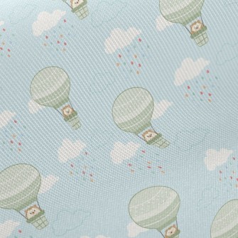 Hedgehog Riding A Hot Air Ball Twill