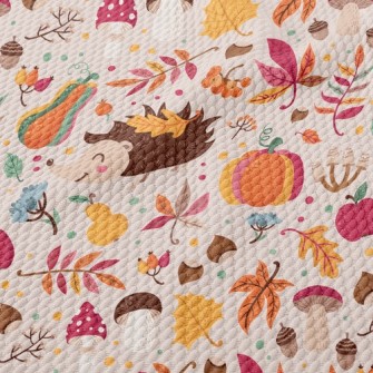 Hedgehog Who Loves Fruits And  Birdseye Piqué